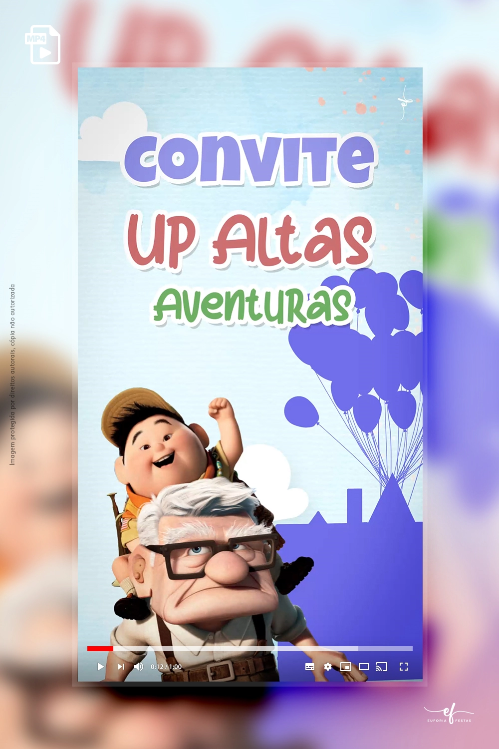 Convite Animado Up Altas Aventuras