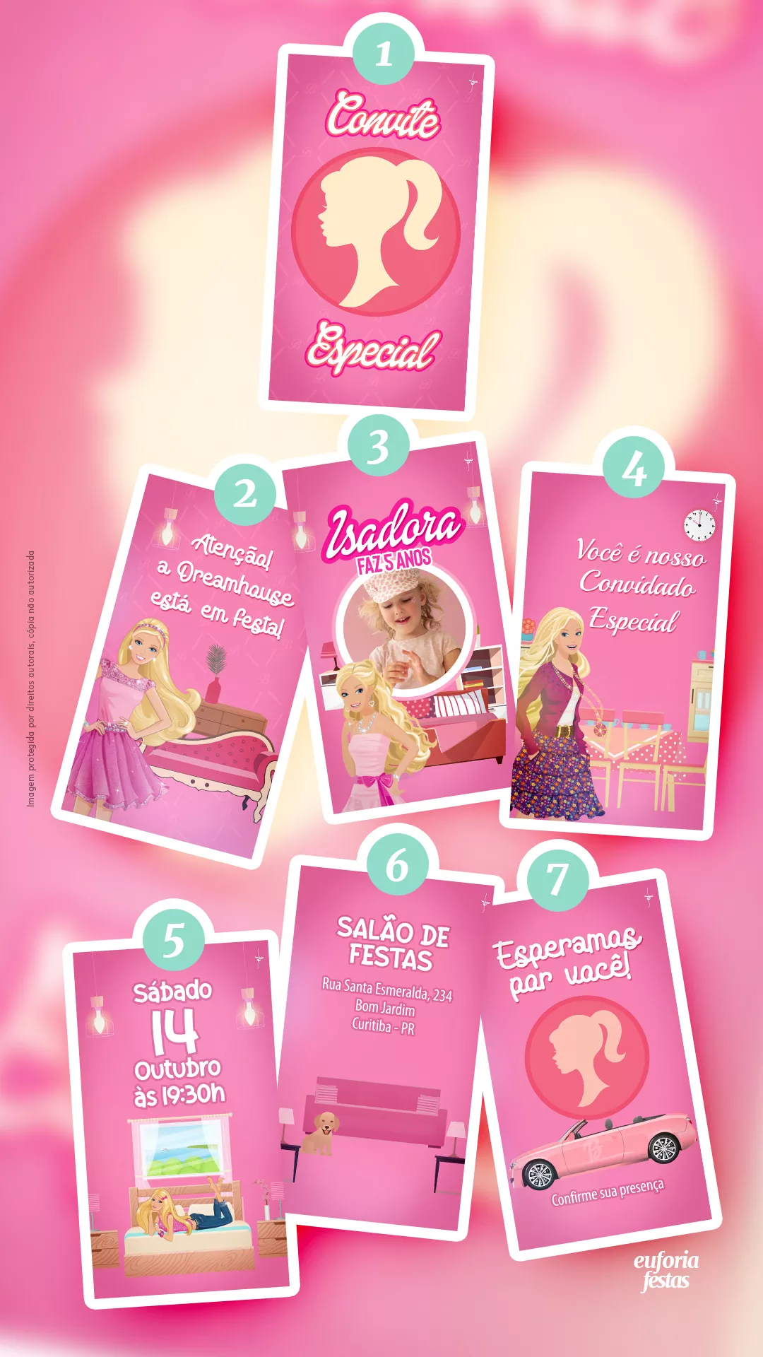 Convite Animado Barbie DreamHouse