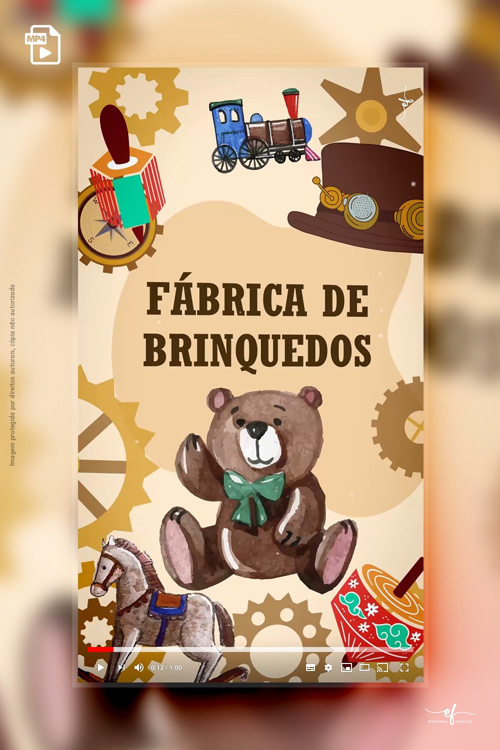 Convite Animado Fábrica de Brinquedos