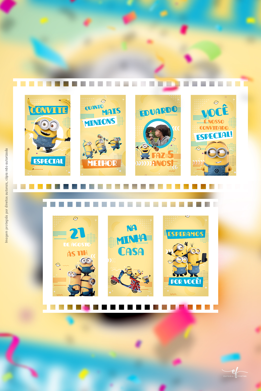 Convite Animado Festa dos Minions