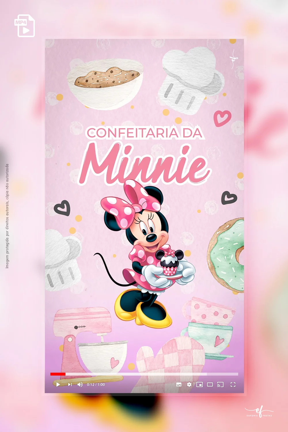 Convite Animado Confeitaria da Minnie