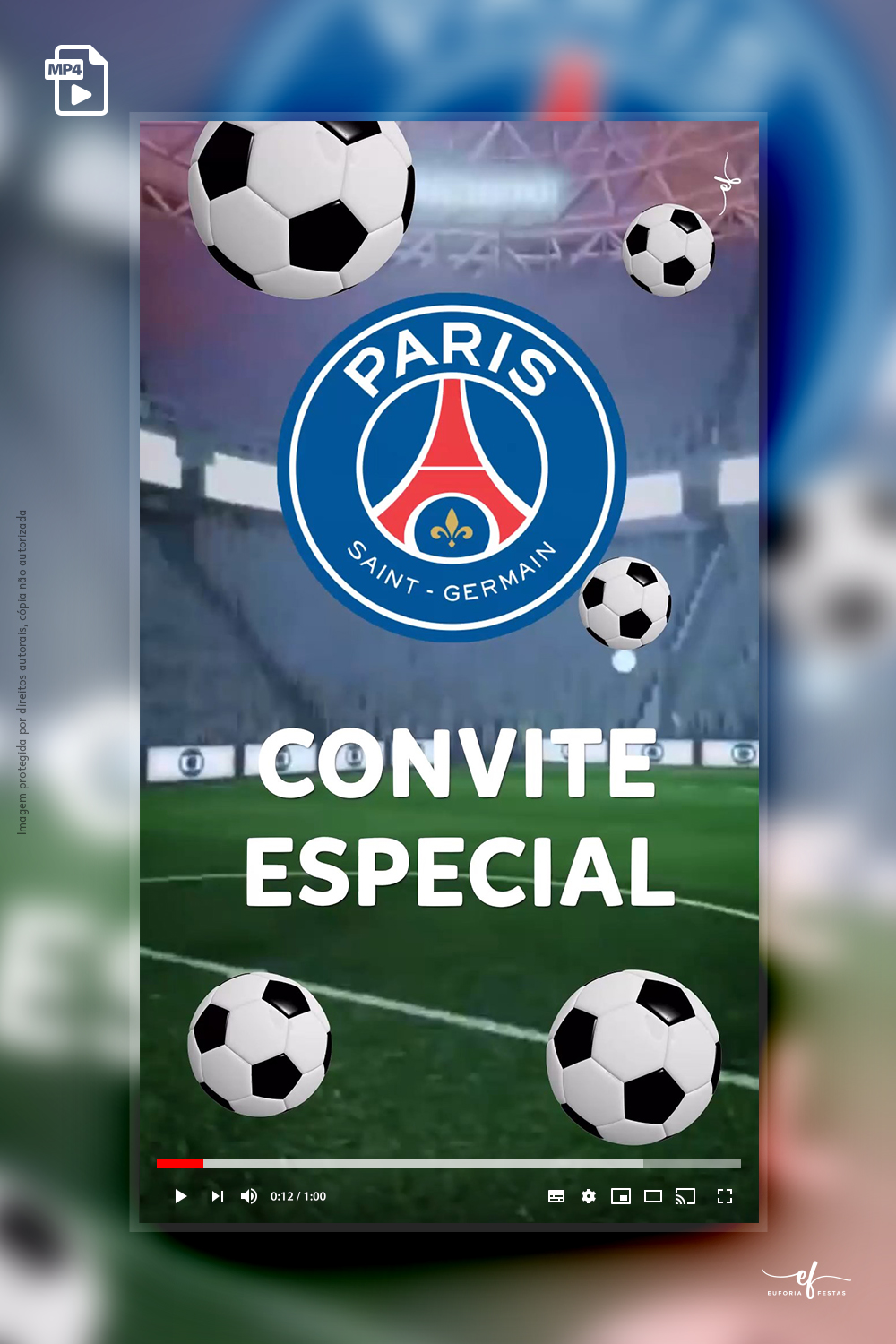 Convite Animado Paris Saint-Germain