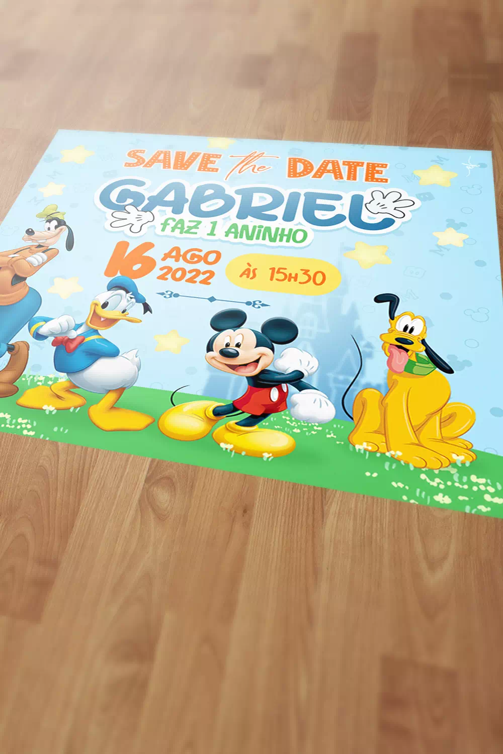 Save The Date Digital Mickey e sua Turma