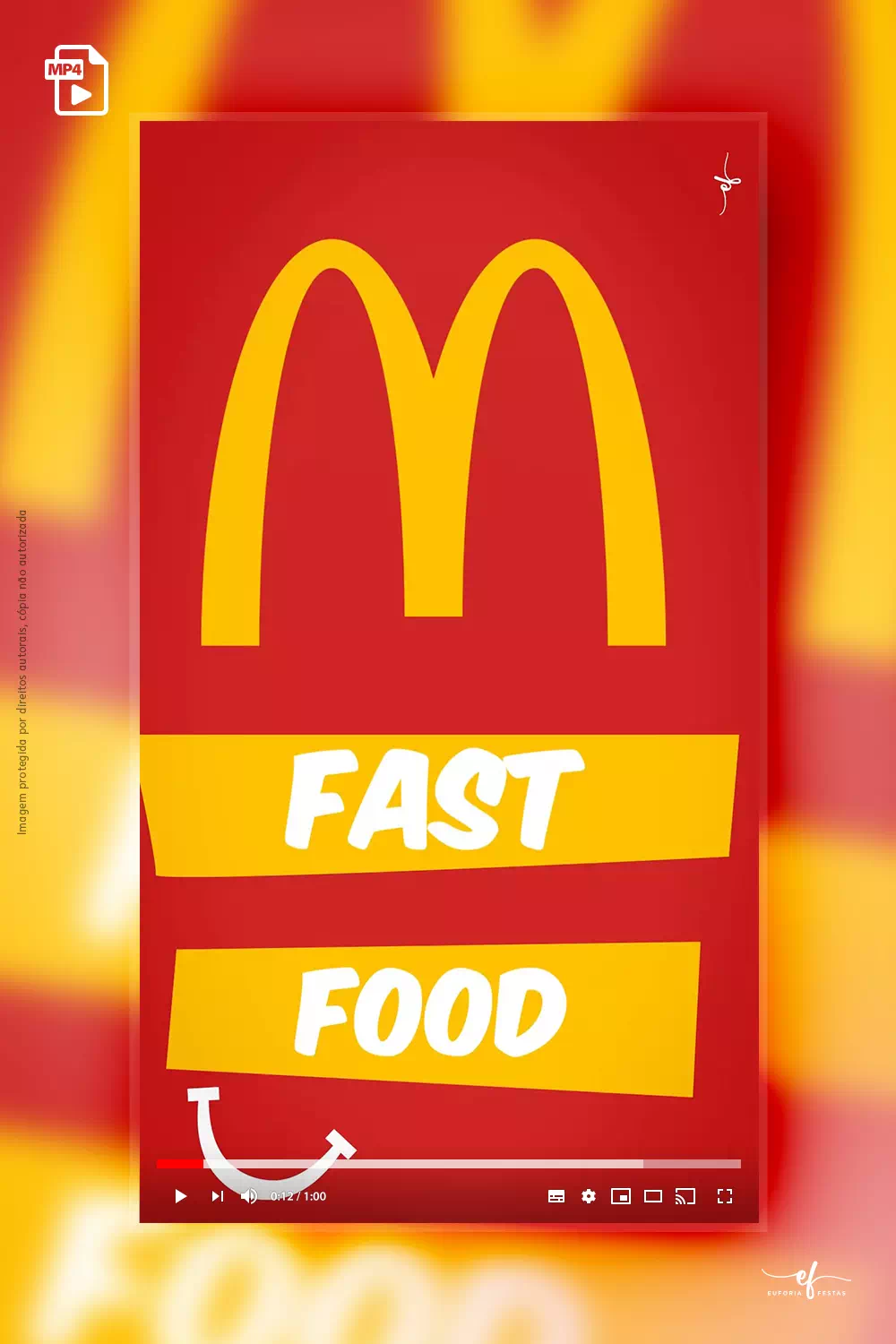 Convite Animado Fast Food