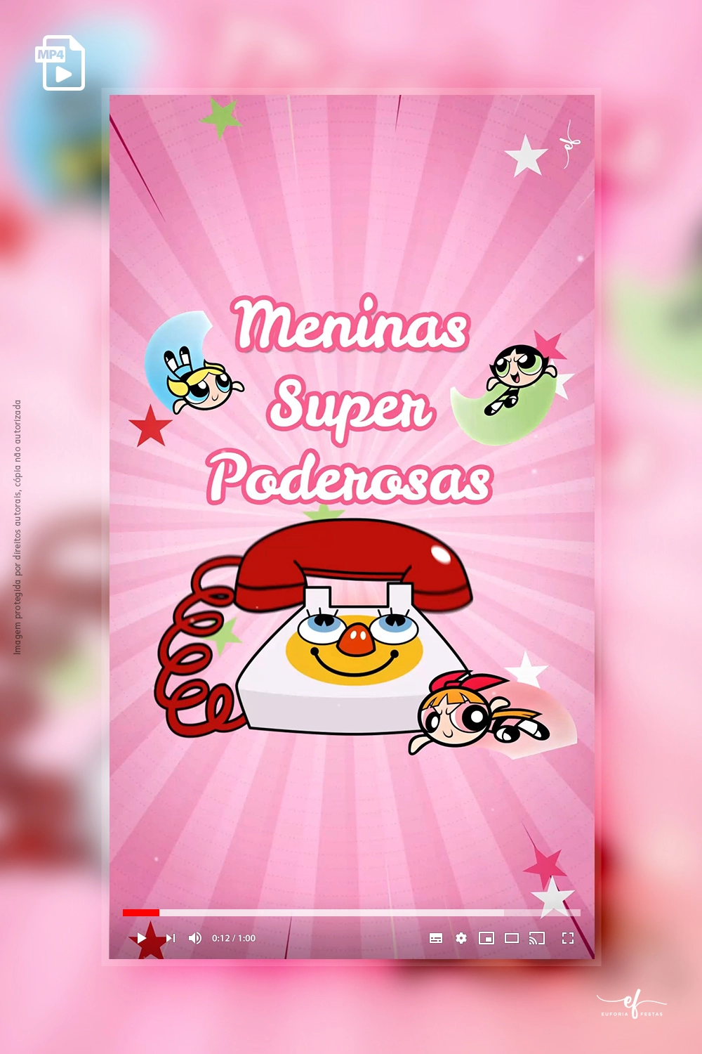 Convite Animado Meninas Super Poderosas