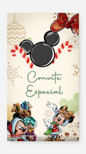 Convite Animado Natal Mágico da Disney