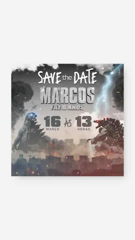 Save The Date Godzilla Rei dos Monstros